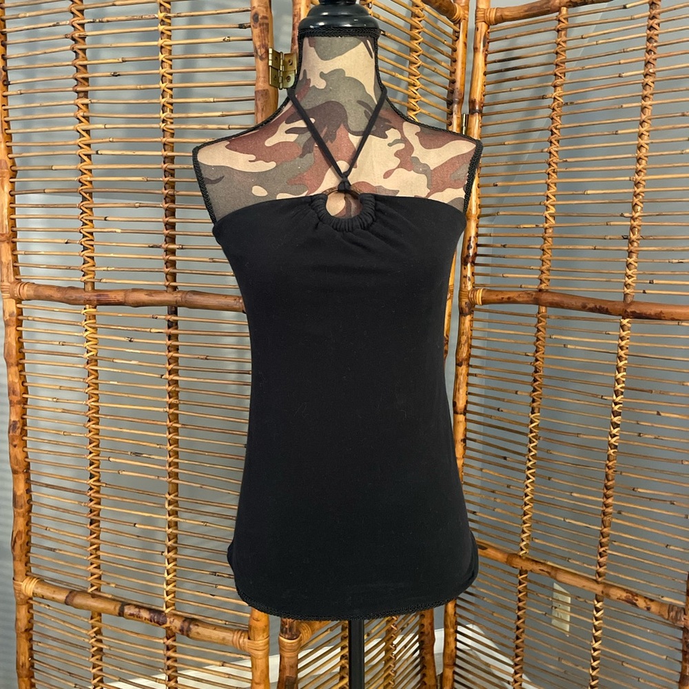 Black halter with tie